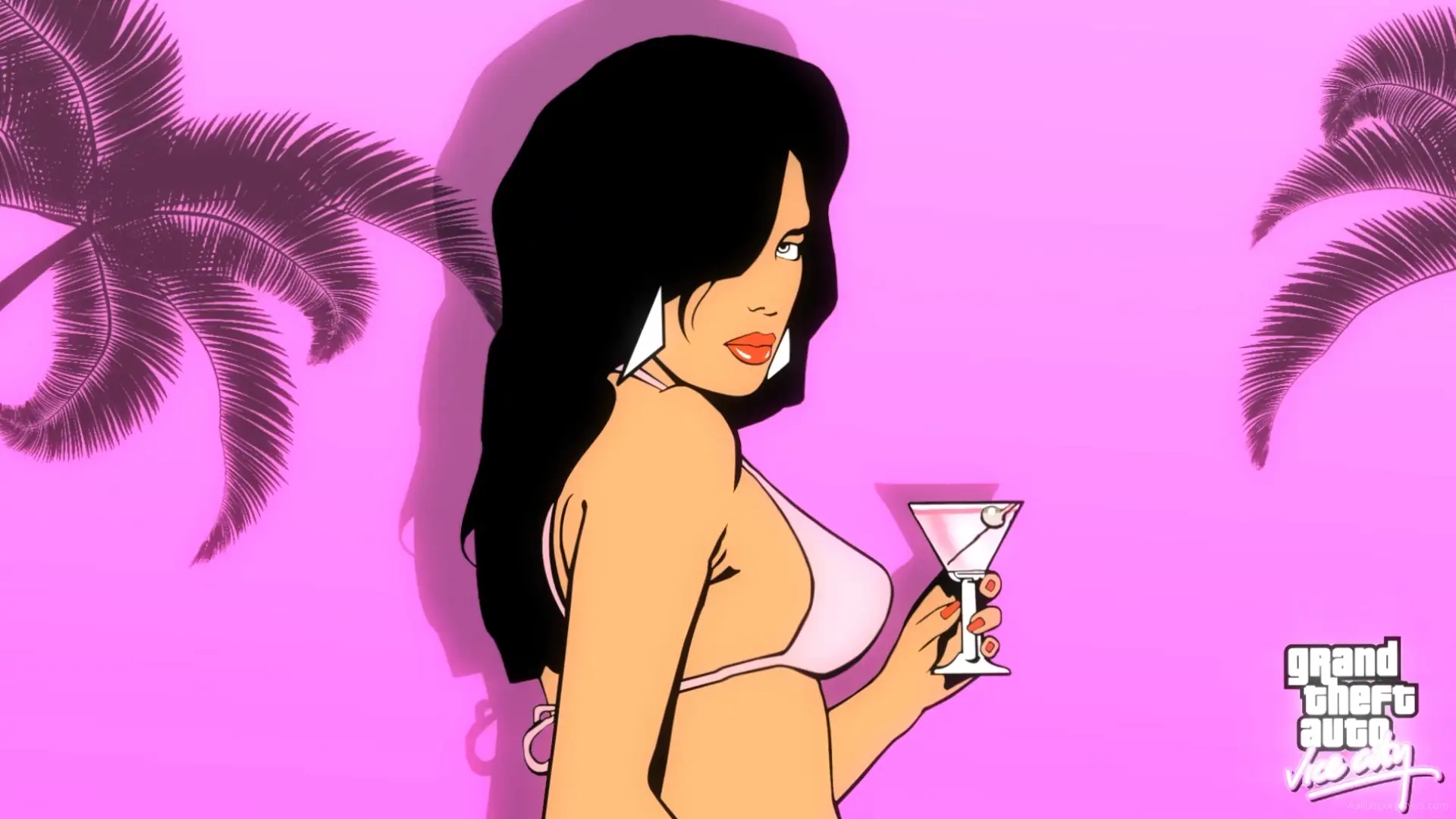 Girl From Grand Theft Auto Vice City Live Wallpaper