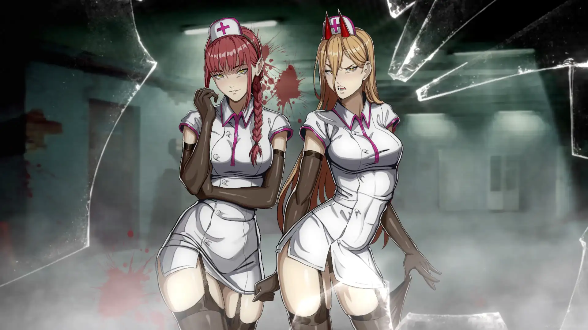 Makima and Power Chainsaw Man Live Wallpaper