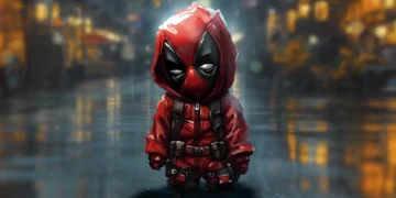 Baby Deadpool In The Rain Live Wallpaper