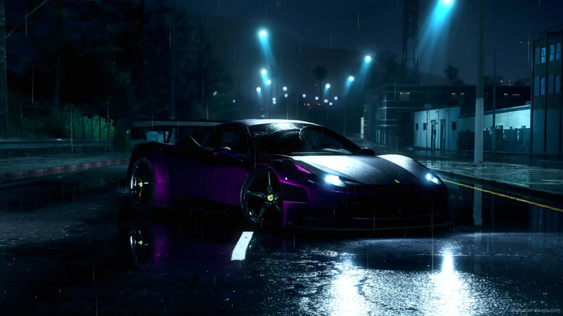 Animated depiction of the Ferrari 458 Italia, highlighting its sleek design and dynamic presence.