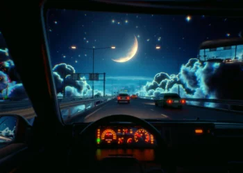 Night Drive Clouds Live Wallpaper