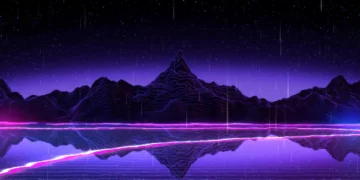 Retrowave Mountain Live Wallpaper