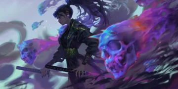 Samurai Girl Demon Skull Spirits Live Wallpaper