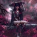 Samurai Girl In The Rain Live Wallpaper