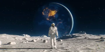 Spaceman Walking Home Live Wallpaper