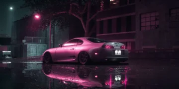 Toyota Supra Mk4 Neon Rain Live Wallpaper