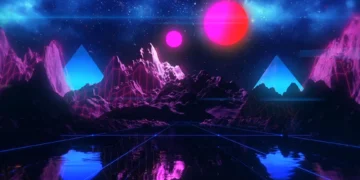 vaporwave planet live wallpaper