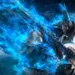 Nightreign Wylder from Elden Ring standing in a dark fantasy battlefield under red skies with drifting embers and shadowy trees – wallpaper.