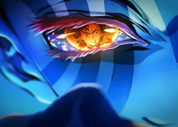 Akaza and Tanjiro battling in a snowy battlefield with glowing attacks and intense energy, Demon Slayer anime live wallpaper