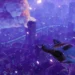 Futuristic flying car soaring over neon-lit cyberpunk city skyline at night, with glowing buildings and digital atmosphere – live wallpaper.