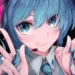 Hatsune Miku flashing a peace sign with turquoise hair flowing and soft glowing background – animated live wallpaper.