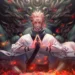 Ryomen Sukuna from Jujutsu Kaisen standing amid glowing cursed energy and ritual symbols, intense purple atmosphere – live wallpaper.