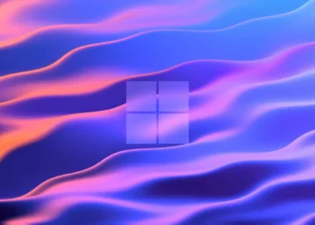 Fluid glowing wave animation with blue and violet light effects on a dark background, inspired by Windows-style aesthetics – live wallpaper.