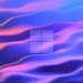 Fluid glowing wave animation with blue and violet light effects on a dark background, inspired by Windows-style aesthetics – live wallpaper.