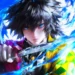 Giyu Tomioka using Water Breathing technique surrounded by glowing blue water arcs with sword in hand in a Demon Slayer live wallpaper