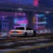 Black and white Lexus driving on an empty midnight highway with headlights cutting through the darkness in a cinematic live wallpaper
