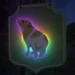 Animated dog dancing under vibrant neon lights with glowing blue, pink, and green effects in a playful meme live wallpaper