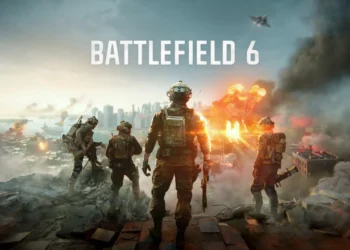 Battlefield 6 soldiers advancing through smoky warzone with glowing tracer fire and explosions in a cinematic gaming live wallpaper