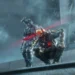 Futuristic armored soldiers with glowing red visors marching in a dark battlefield with metallic exosuits in a sci-fi live wallpaper