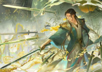 ancient warrior swords fantasy martial arts blades aesthetic epic character wallpaper