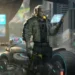 Geralt Cyberpunk 2077 Neon Biker Live Wallpaper 10 Geralt cyberpunk biker with futuristic bike neon city lights holographic screen and mechanical arm cyberpunk wallpaper