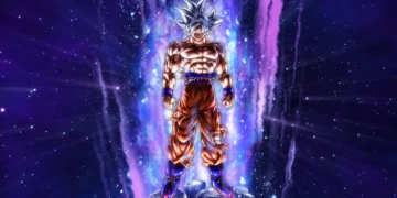 Goku Ultra Instinct Cosmic Aura Live Wallpaper 14 Goku ultra instinct with silver hair glowing cosmic aura lightning and space background Dragon Ball anime wallpaper