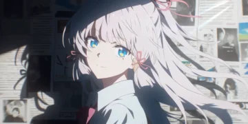 Kamisato Ayaka gentle smile with flowing silver hair and soft lighting anime scene from Genshin Impact wallpaper