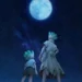 Senku dr stone moon night anime stars science aesthetic sky galaxy silhouette wallpaper