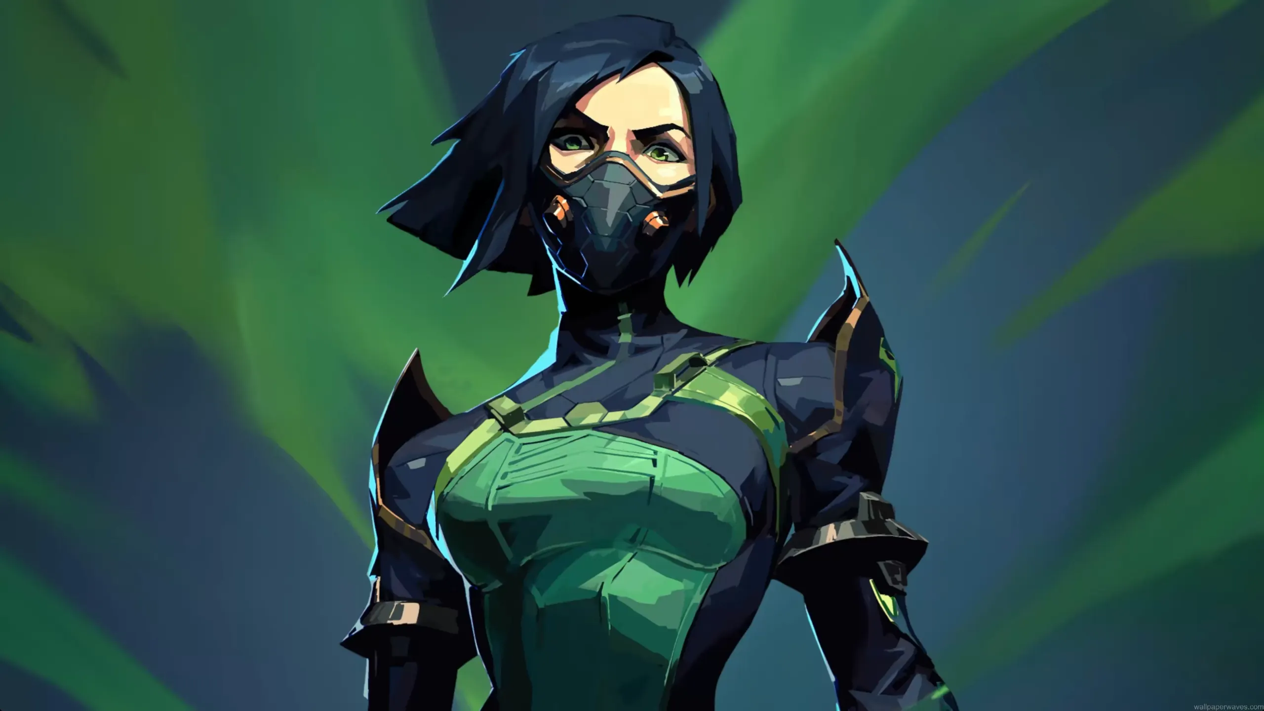 viper valorant toxic green aura agent tactical fps gaming wallpaper