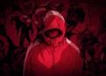 yuji itadori jjk dark red aesthetic pain loss anime intense cursed energy shadow wallpaper