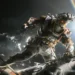 Astronaut Space Survival Live Wallpaper 10 Futuristic astronaut fighting through shattered spacecraft debris in deep space with dramatic planetary light wallpaper