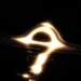 Glowing cosmic black hole with golden accretion rings, deep space stars, and cinematic sci-fi singularity atmosphere wallpaper