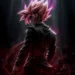 Goku Black Rose Aura Live Wallpaper 10 Goku Black in Super Saiyan Rosé form surrounded by dark crimson aura and glowing pink energy wallpaper
