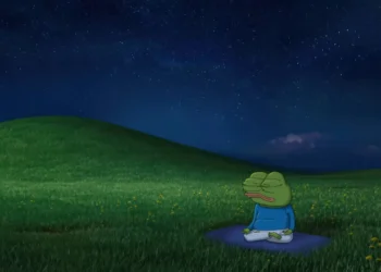 Pepe Meditation Under Stars Live Wallpaper 5 Pepe the Frog meditating peacefully in a grassy field under a starry night sky aesthetic wallpaper