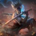 Yasuo League of Legends Live Wallpaper 10 Yasuo from League of Legends wielding a glowing katana surrounded by fire embers and blue wind energy fantasy wallpaper