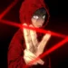 Yuji Itadori from Jujutsu Kaisen with intense stare and glowing red energy beams anime wallpaper