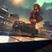 Anime girl standing beside a Nissan GT-R on a neon-lit city street at night in Anime Girl GTR Night Drive Live Wallpaper.