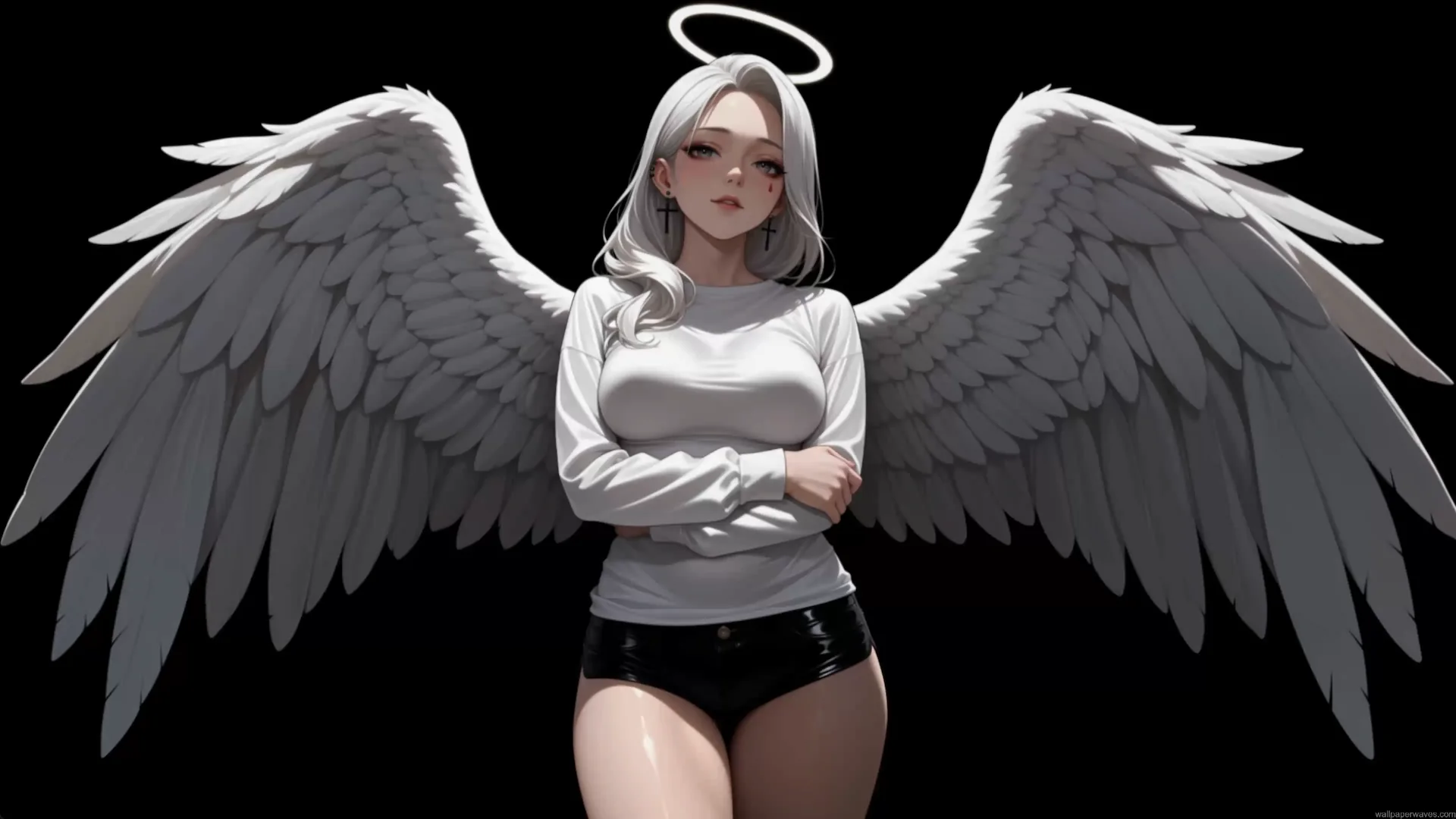Celestial Angel Guardian wallpaper, angel live wallpaper, heavenly angel aesthetic, fantasy angel wings, divine guardian wallpaper