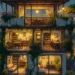 Cozy Rooftop City Apartment Live Wallpaper 10 Cozy multi-level rooftop apartment filled with plants and warm lights overlooking a beautiful nighttime city skyline aesthetic wallpaper