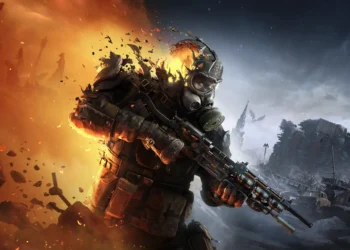 Metro 2039 Wasteland Survivor Live Wallpaper 2 Metro 2039 wasteland survivor with gas mask and sniper rifle, fiery explosion, frozen post-apocalyptic city ruins, cinematic destruction, survival action wallpaper