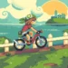 Pokemon Emerald May Cycling Adventure wallpaper, Pokémon Emerald pixel art, May Pokémon trainer wallpaper, retro Pokémon aesthetic, Hoenn region cycling adventure