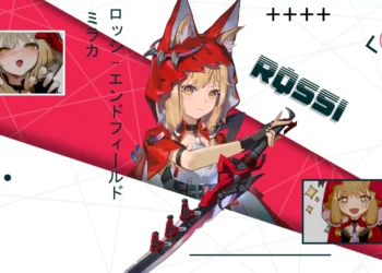 Rossi Endfield Vanguard Live Wallpaper 1 Rossi Endfield Vanguard character with futuristic red armor, fox-themed hood, tactical sword, Arknights Endfield anime warrior, sci-fi character wallpaper