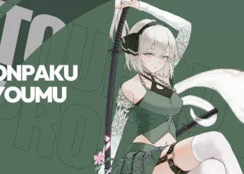 Youmu Konpaku Phantom Blade Live Wallpaper 1 Youmu Konpaku Phantom Blade wallpaper, Touhou Project Youmu artwork, anime swordmaster character, ghost companion fantasy wallpaper, elegant Touhou anime aesthetic