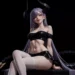 FANTASIAS Thea-chan Apprentice Succubus with mechanical demon horns, long lavender hair, and black outfit in fantasy anime live wallpaper.
