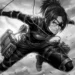 Hange Zoë Titan Slayer Live Wallpaper 10 Hange Zoë flying with ODM gear and dual blades during battle in Attack on Titan Hange Zoë Titan Slayer Live Wallpaper.