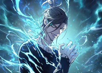 Kayden Break Eleceed Live Wallpaper 3 Kayden Break from Eleceed surrounded by glowing blue lightning and powerful electric energy in an anime live wallpaper.
