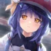 Koyomi Shirato from Anemoi wearing a red beret during a rainy evening in an anime live wallpaper.