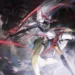 Lucia wielding her crimson energy blade in an intense battle from Punishing: Gray Raven live wallpaper.