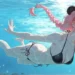 Pink Hair Underwater Anime Girl Live Wallpaper 10 Pink-haired anime girl swimming underwater in a black bikini beneath crystal-clear blue ocean water in Pink Hair Underwater Anime Girl Live Wallpaper.