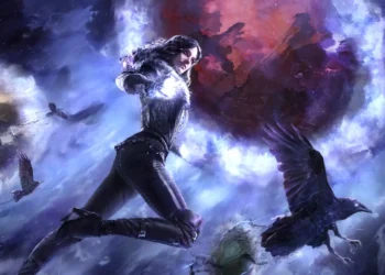 Yennefer of Vengerberg The Witcher Live Wallpaper 2 Yennefer of Vengerberg casting powerful violet magic as ravens fly around a mystical portal in The Witcher Live Wallpaper.